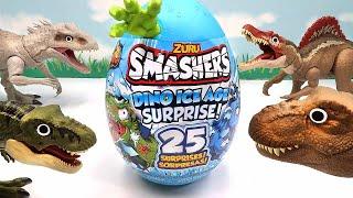 Dinosaur SMASHERS ICE AGE 25 Surprise Egg - Tyrannosaurus 공룡 다이노 아이스 에이지 서프라이즈