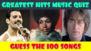 Guess the Song  Greatest Hits Music Quiz  100 Songs