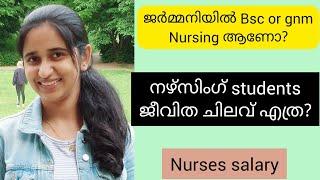 ജർമ്മനിയിൽ Bsc or Gnm നഴ്സിംഗ് ആണോ?Living expense of nursing students in Germany