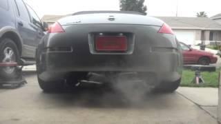 350z HKS Hi-Power replica exhaust with magnaflow x pipe