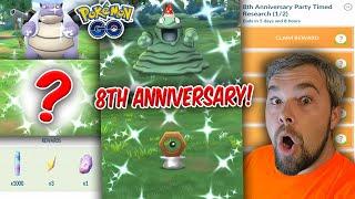 Shiny Party Hat Grimer & Meltan We got an Amazing IV Shiny Pokémon GO 8th Anniversary Event