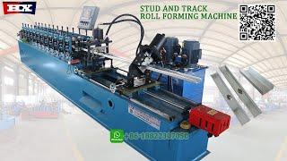 Stud and track roll forming machine for ceiling and drywall