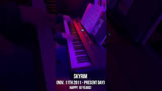 Skyrim 10th Anniversary Dragonborn Main Theme Piano Teaser
