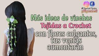 Más ideas de vinchas con flores colgantes para hacer y vender Accesorios Tejido a Crochet