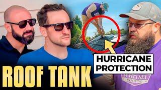 Roof Tank Genius Roofing Invention for emergency Roof Tarp Covering Hurri Tarp