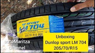 Dunlop SP Sport LM 704 20570R15 Unboxing car tyre