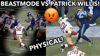 When Marshawn Lynch MET Patrick Willis RB vs LB BEASTMODE vs Patrick Willis