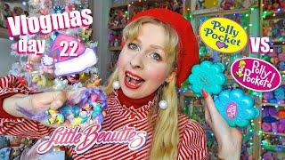 Vlogmas day 22 - Little Beauties and Y2K repro Polly Pocket vs. original 90s - vintage girl toys