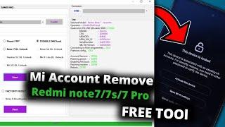 New Free Redmi Note 77S7 Pro Mi Account Bypass Free Permanently One Click Unlock Mi Account + FRP