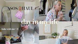 spend the day with me  mini ASOS haul bake with me & a chit chat