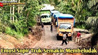 Truk Fuso Emosi Level Tinggi Disaat Truk Hino Bisa Lolos