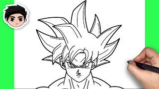 How To Draw Goku Ultra Instinct  Dragon Ball Super - Easy Step By Step Tutorial