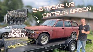 2 stroke V8 swapped Datsun wagon