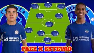 PAEZ X ESTEVAO  NEW CHELSEA PERFECT LINE UP CHELSEA TRANSFER TARGET SUMMER 2024 WITH ENZO