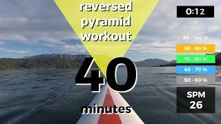 19.03 - 4030 minute rowing workout - interval training - reversed pyramid 1.1