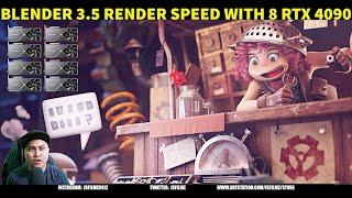 Blender 3.5 Render Speed with 8 RTX 4090