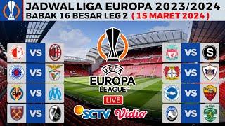 Jadwal 16 Besar Liga Europa 2024 Leg 2 - Liverpool vs Sparta Praha  Slavia Praha vs AC Milan