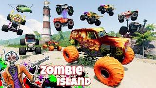 Monster Jam INSANE Zombie Island Adventure 6  Racing Freestyle and High Speed Jumps