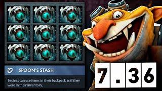 x9 Slots Full of Eye Of Skadi Techies 7.36 +1000 Attack Damage By Goodwin  Dota 2 Gameplay