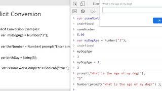 7a. JavaScript Explicit vs. Implicit Conversions