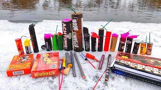  MEGA TEST PETARDE  BOMBE in ICE ️XXXL Firecrackers Compilation  BIG FIRECRACKERS vs ICE RIVER