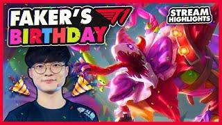 Faker Celebrates His Birthday  T1 League of Legends Best Moments