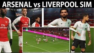 Arsenal vs Liverpool Realistic Simulation Highlights  PES 2018  Emirates Stadium Cam  KnightMD