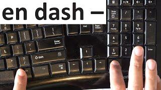 How to type en dash – in keyboard