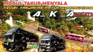 EDAN ‼️Ketemu bus viral lewat kelok tanjakan patuk aka wisata full basuri takur