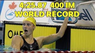 Summer McIntosh 400 IM LCM World Record Swim   425.87 - Full Race With Splits