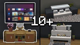 10+ LIVING ROOM Build Hacks in Minecraft