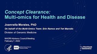 Concept Clearance Multi-Omics for Health and Disease - Joannella Morales