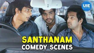 Santhanam Comedy Scenes Part 01  Endrendrum Punnagai  All in All Azhagu Raja  Vanakkam Chennai