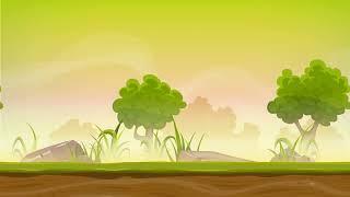 Cartoon - Side-Scrolling Forest Landscape Loop - Free to Use - No Copyright