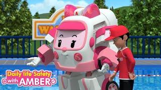 Summer Safety Tips  4 eps  Daily Life Safety with Amber  Kids Animation Opening Robocar POLI TV