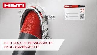 ANLEITUNG Hilti CFS-C EL Brandschutz-Endlosmanschette -  Schrägrohr