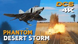 NEW F-4 Phantom Desert Storm Strike  4K 60FPS Amazing Graphics DCS World