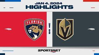 NHL Highlights  Panthers vs. Golden Knights - January 4 2024