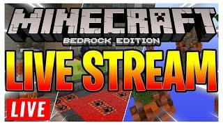 Playing Hive Sky Wars and Treasure Wars w SUBS - Minecraft Bedrock Live Stream