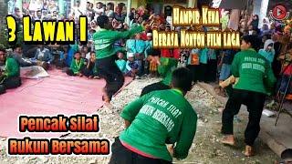 3 Lawan 1 Seperti film laga  Pencak Silat Rukun Bersama Desa Tebul