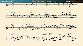 Sheet Music Video  Groove to Fly me to the Moon  - Martin Stolz Bands Jazzy Clarinet Rendition