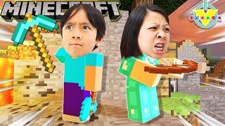 Mommy Plays Minecraft For The First Time And Wins Lets Play Minecraft Ryan Vs Mommy