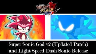 SSF2 Mods Super Sonic God v2 UPDATE PATCH and Light Speed Attack Sonic RELEASE