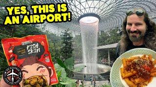 EVERYTHING I ATE IN A BILLION DOLLAR AIRPORT Changi Airport Singapore