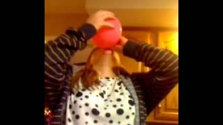 crazy teen sucking helium lol