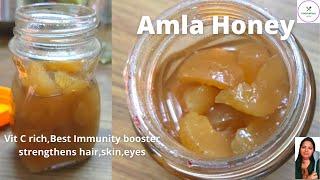 Amla Honey Recipe  VIT C rich immunity booster  Best for hairskin and eyes  FoodIsFuel-Eat2live