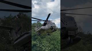 Landing procedure  The mighty German Air Force CH-53GS helicopter…