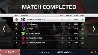 FREE FOR ALL  Match No.6  Soldiers League  MODERN COMBAT 5  #MC5  Yesterday Played Match 