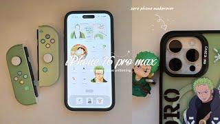 iPhone 16 pro max aesthetic case unboxing  zoro phone makeover + more