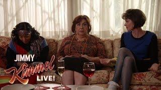 Jimmy Kimmel & Cousin Sal Prank Aunt Chippy on TV Show Set